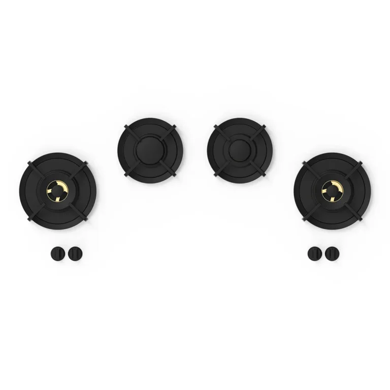 Top down view of Pitt Cooking 4 burner cooktop Drum