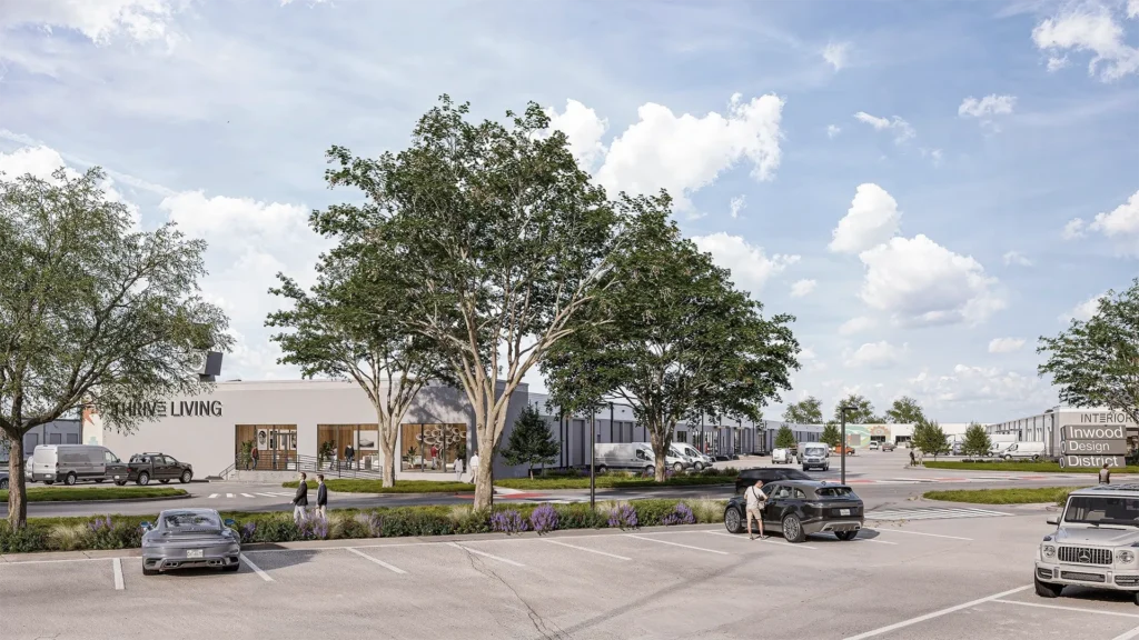 Artist render of Inwood Design District carpark in Dallas Texas
